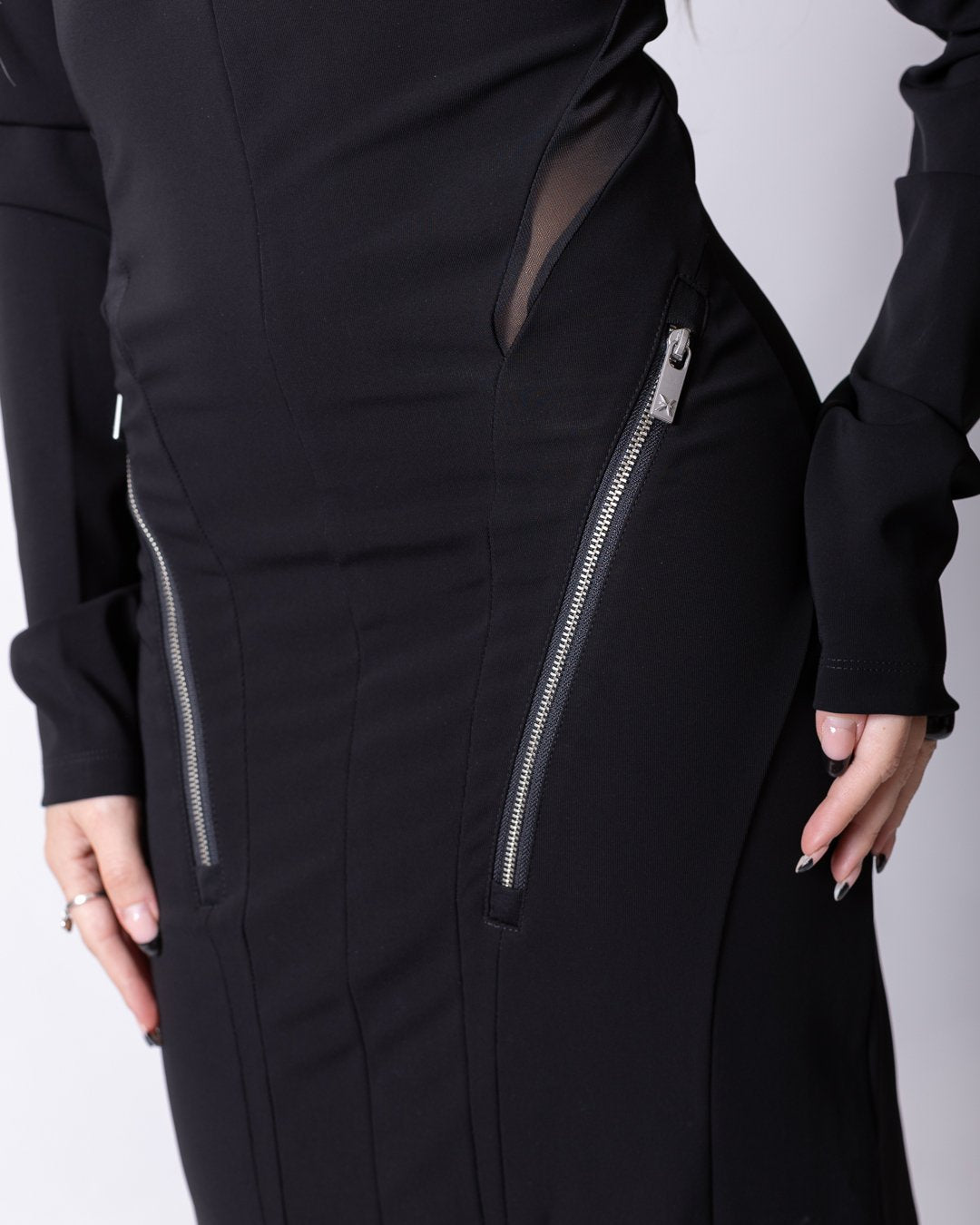 Abito Richmond X con dettagli in trasparenza e zip donna