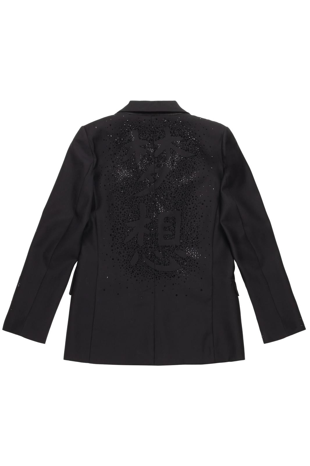 Giacca blazer Nenette monopetto in lana con strass donna
