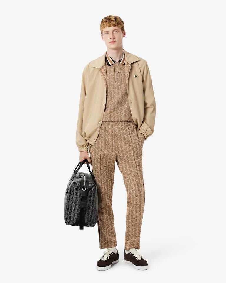 Pantalone Lacoste logato allover uomo