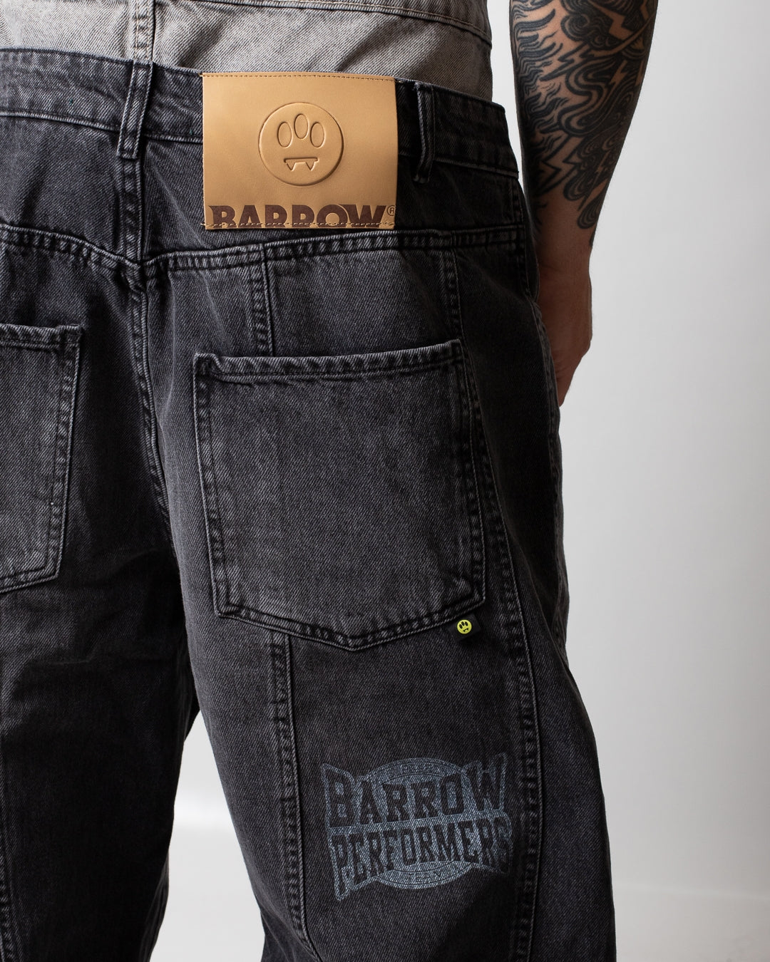 Jeans Barrow baggy con stampe