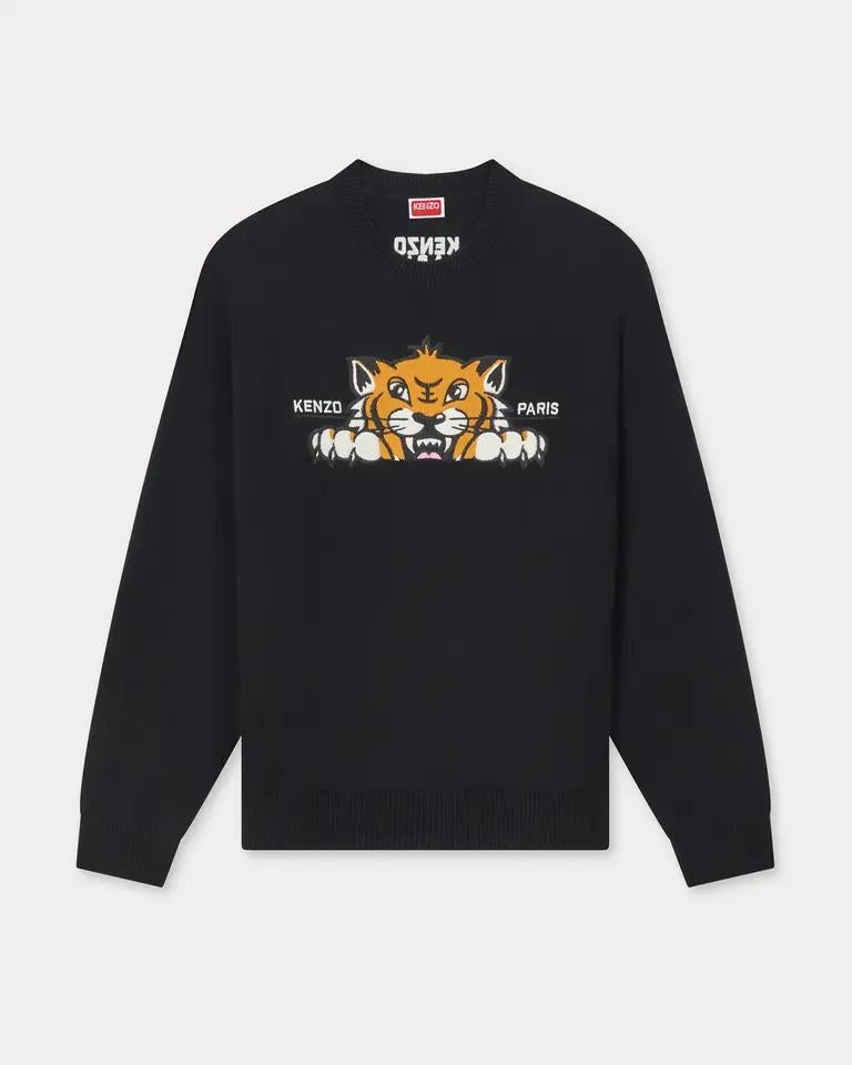 Maglia Kenzo Paris "Happy Tiger" in misto lana uomo