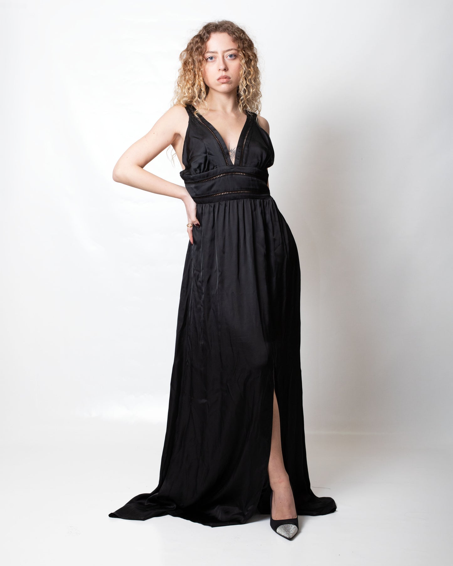 Abito Silvian Heach long con dettagli traforati donna