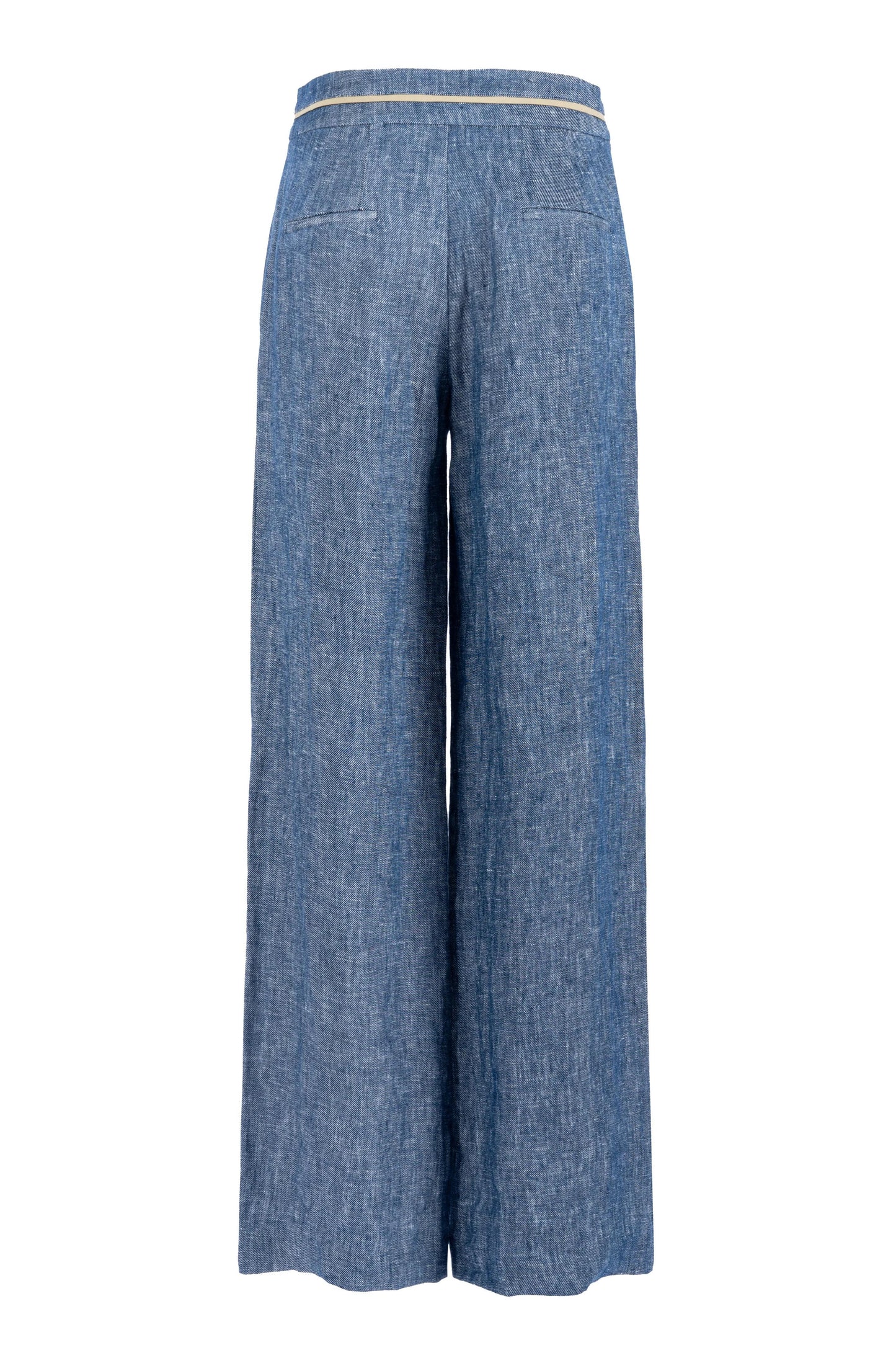 Pantalone Nenette in lino effetto denim donna