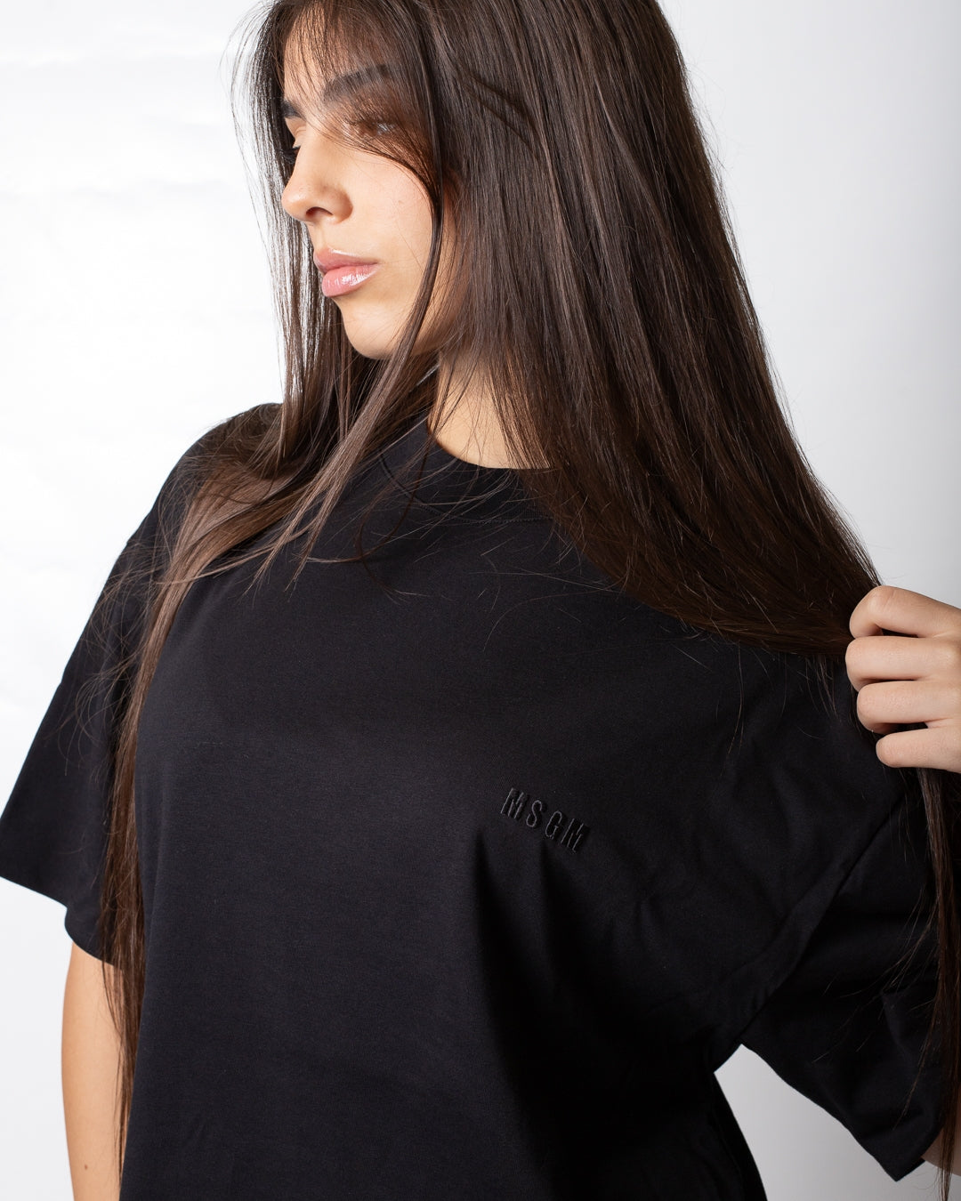 T-Shirt MSGM doppio tessuto con ricamo