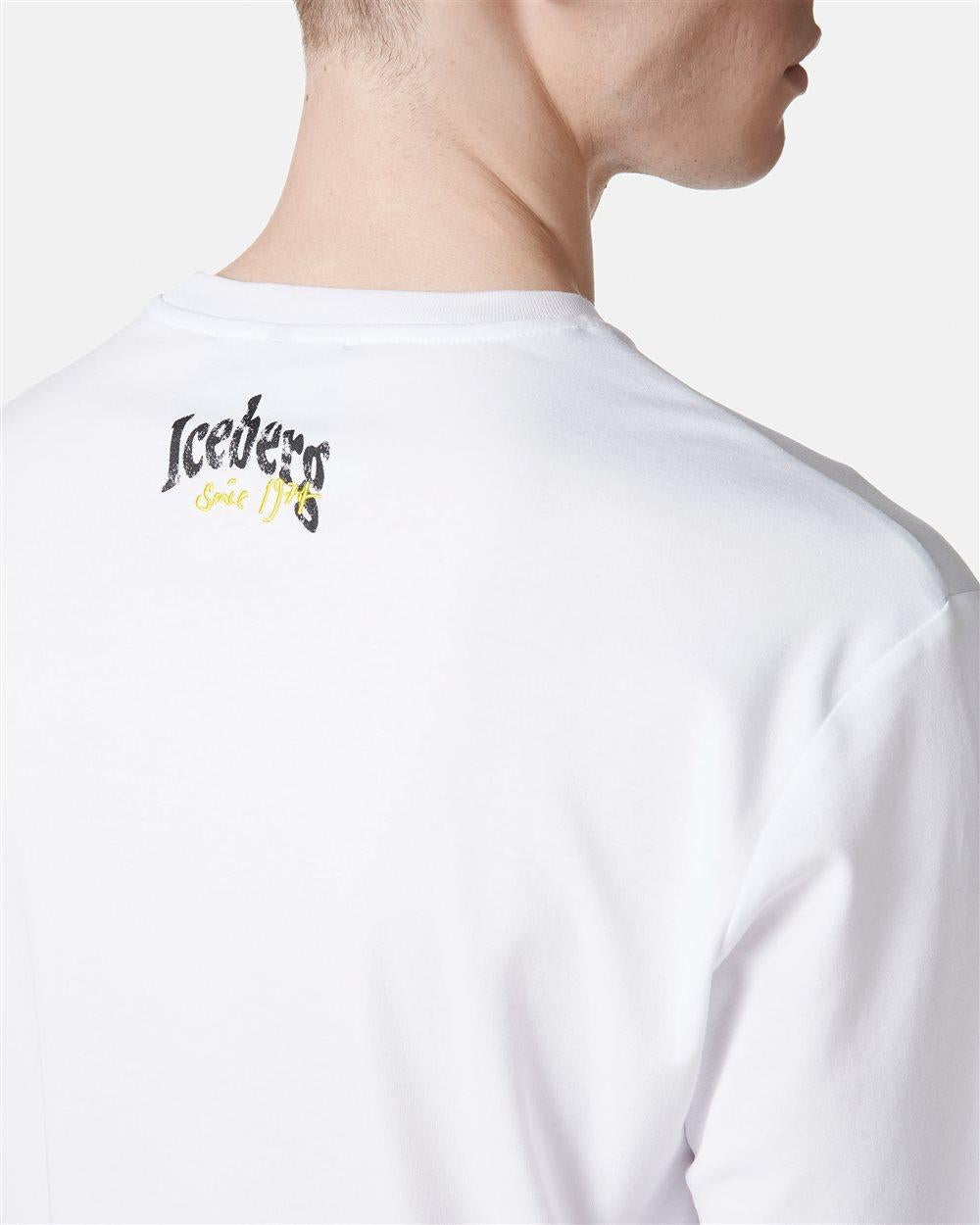 T-Shirt Iceberg con logo stampa e ricamo uomo