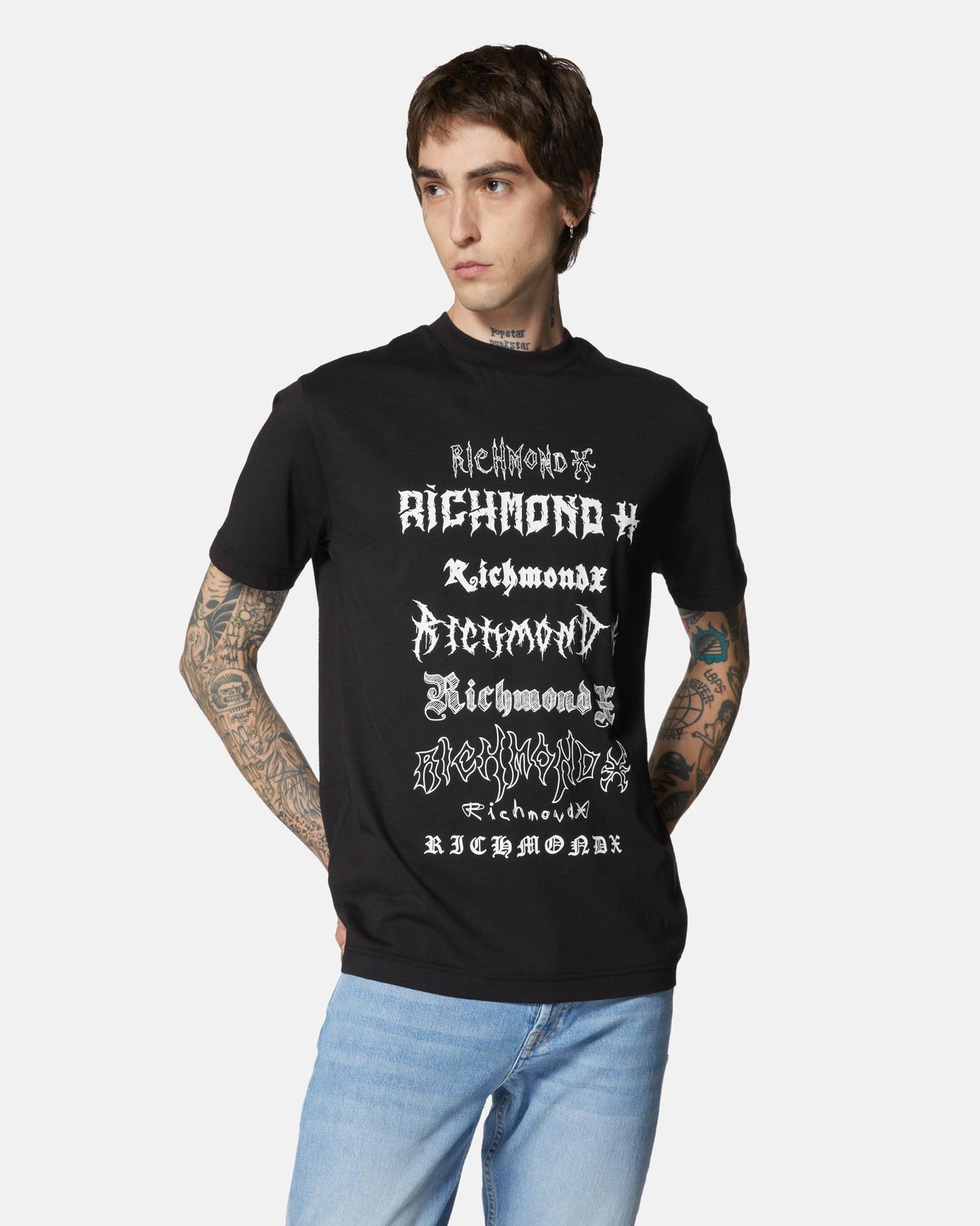 T-Shirt Richmond X con stampa logo mania uomo