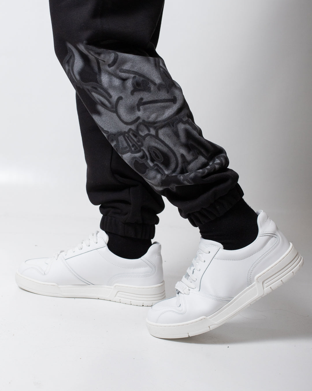 Pantalone Comme des Fuckdown in felpa con logo e stampa uomo