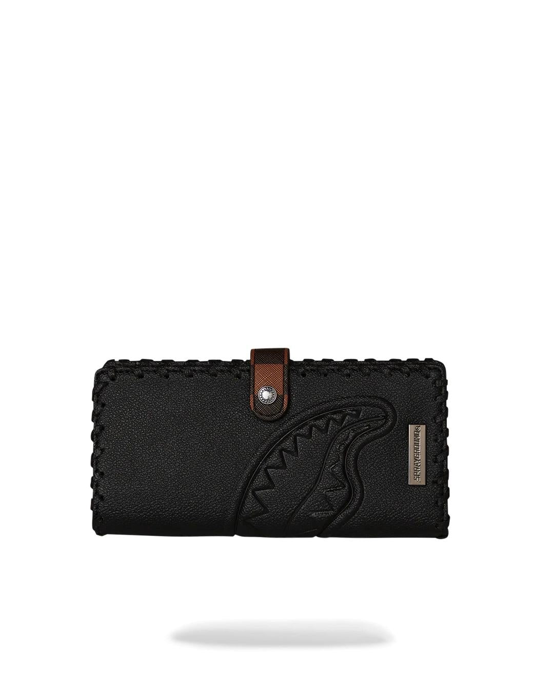 Portafoglio Sprayground nero dose of check deux single-fold wallet