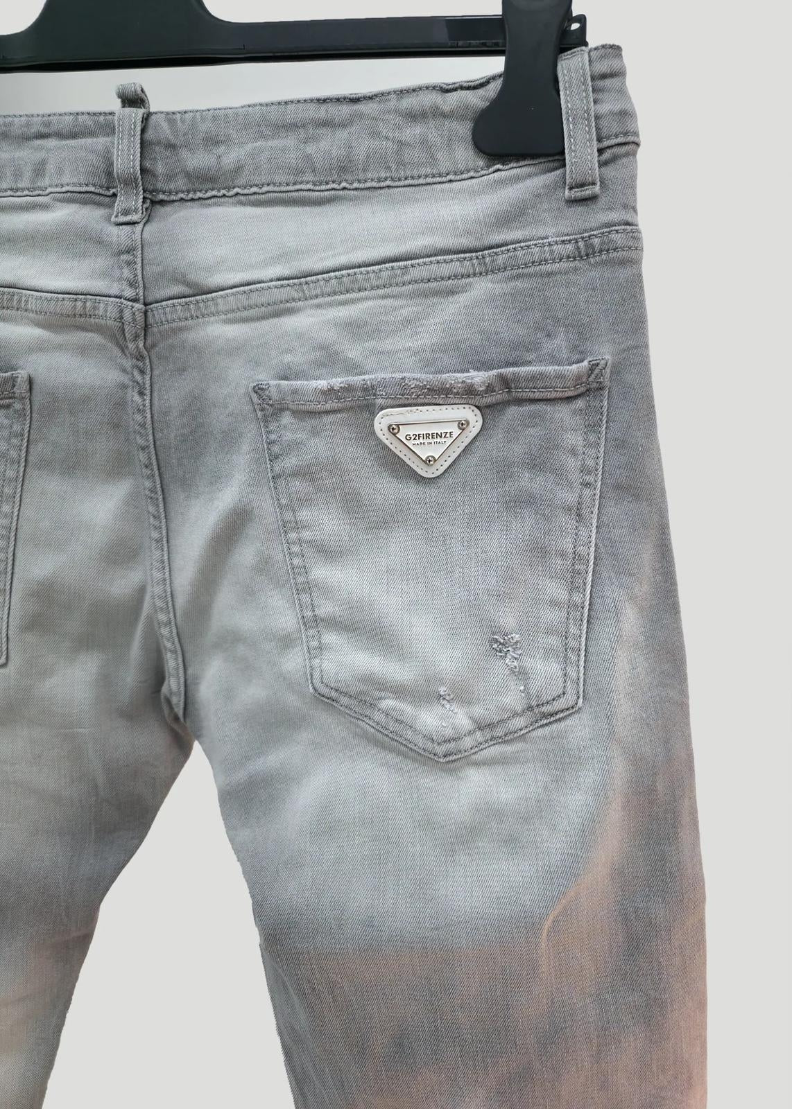 Jeans G2Firenze slim "Shining Grey" uomo