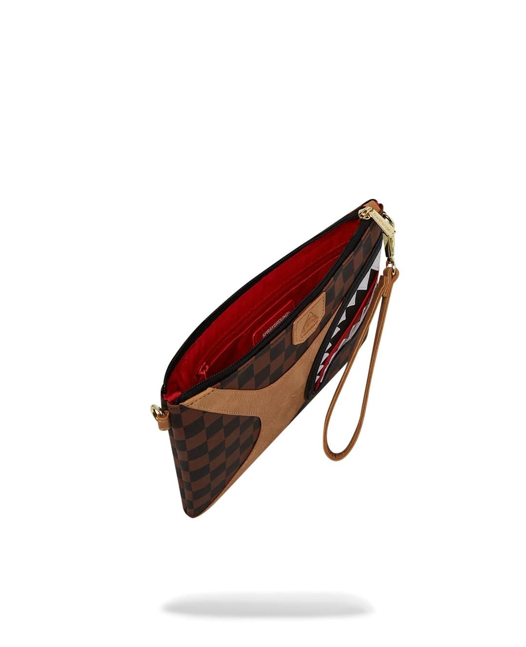 Pochette Sprayground marrone Hennyville crossover clutch con tracolla