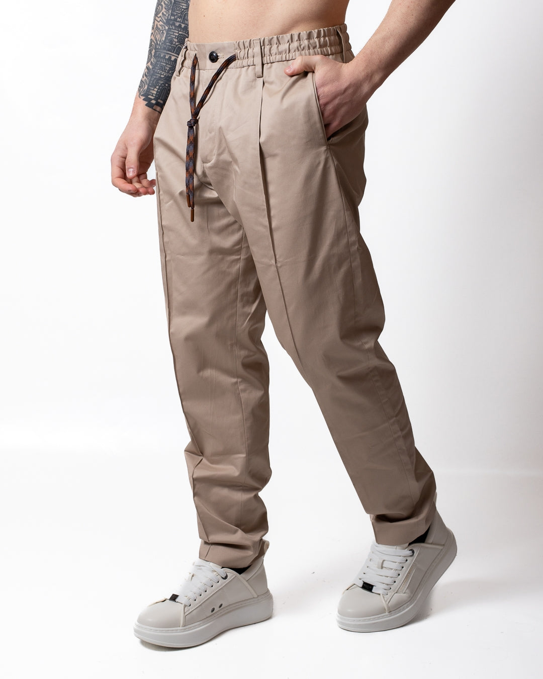 Pantalone Daniele Alessandrini in cotone con coulisse uomo