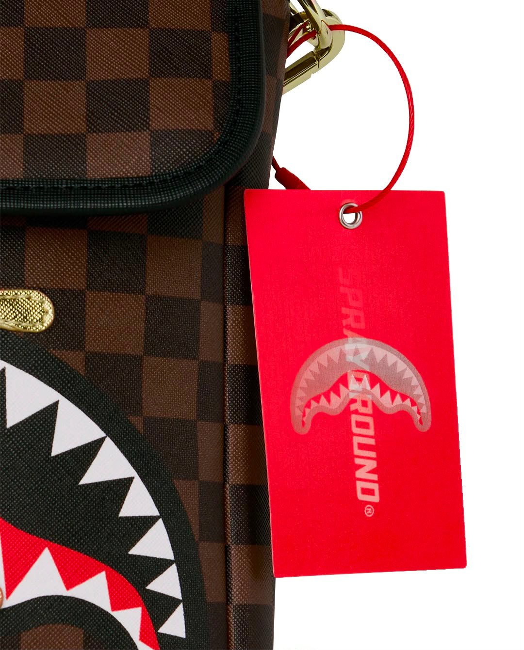 Tracolla Sprayground marrone SHARKS IN PARIS GOLD DRIP MESSENGER SLING