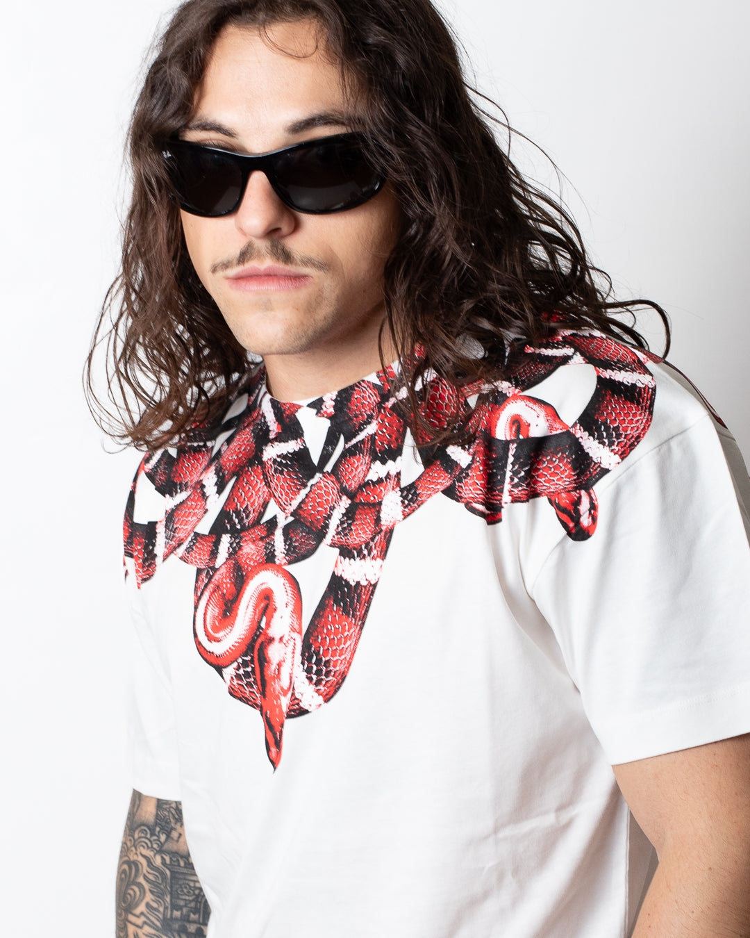 T-Shirt Marcelo Burlon "Red Snake" uomo