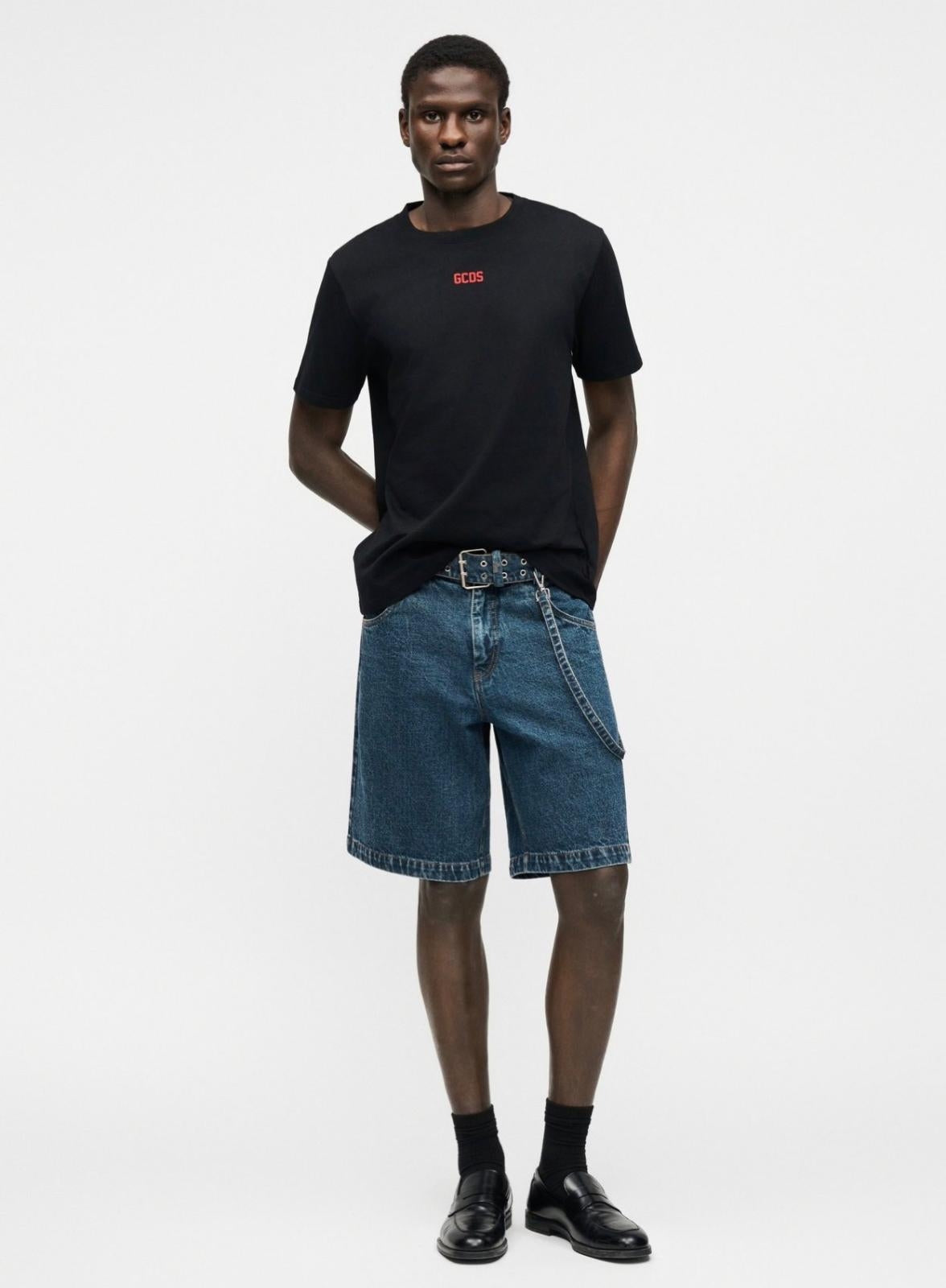 T-Shirt GCDS con mini logo rosso