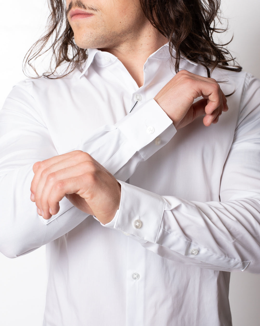 Camicia Calvin Klein "Slim Poplin white" uomo