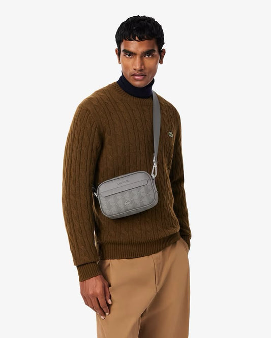Tracolla Lacoste piccola "The Blend Monogram" con logo in metallo