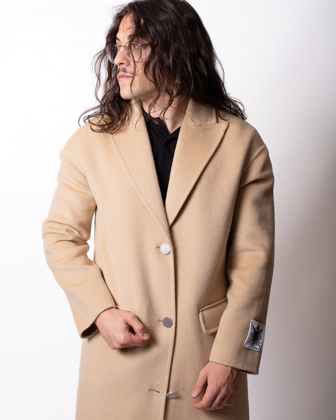 Cappotto Richmond X in misto lana con etichetta e patch donna