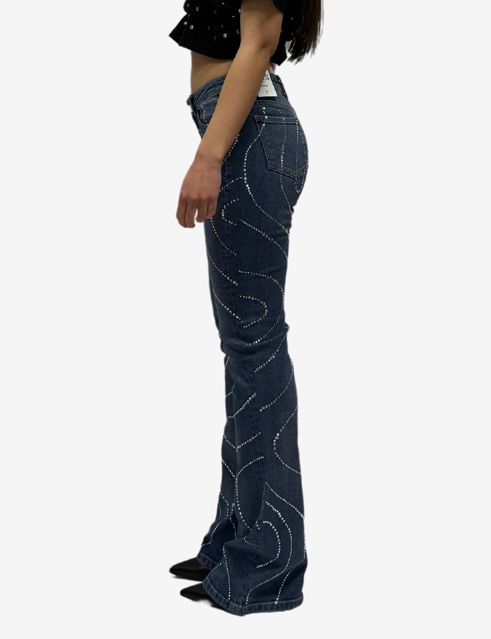 Jeans Silvian Heach con strass donna