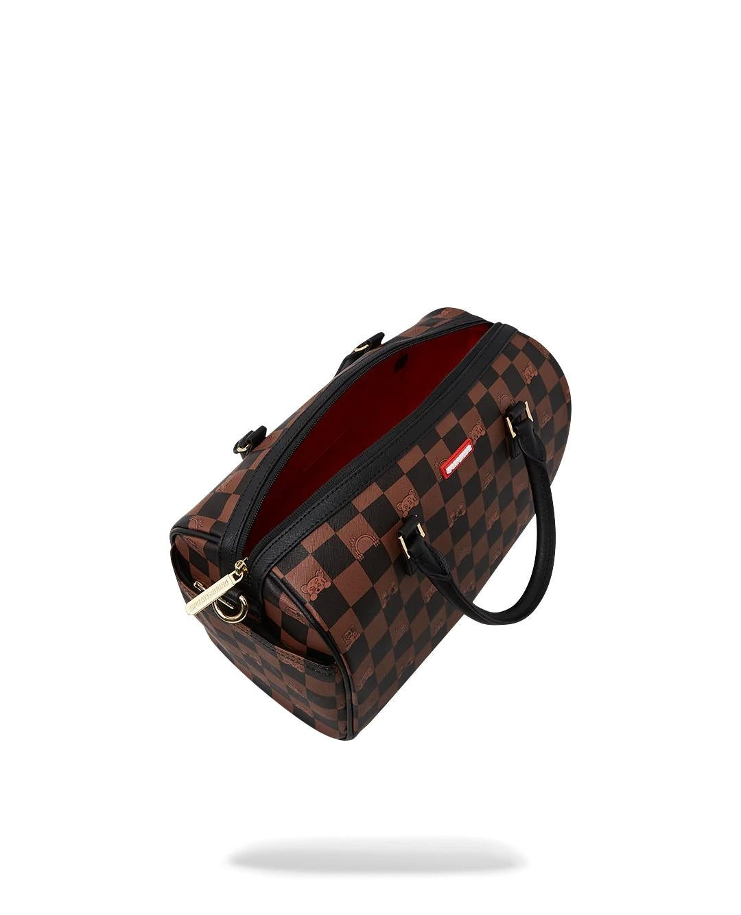 Borsa Sprayground marrone peeking character mini duffle