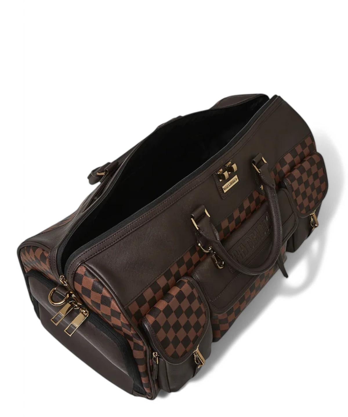 Borsone Sprayground marrone spec ops pixel emboss large duffle