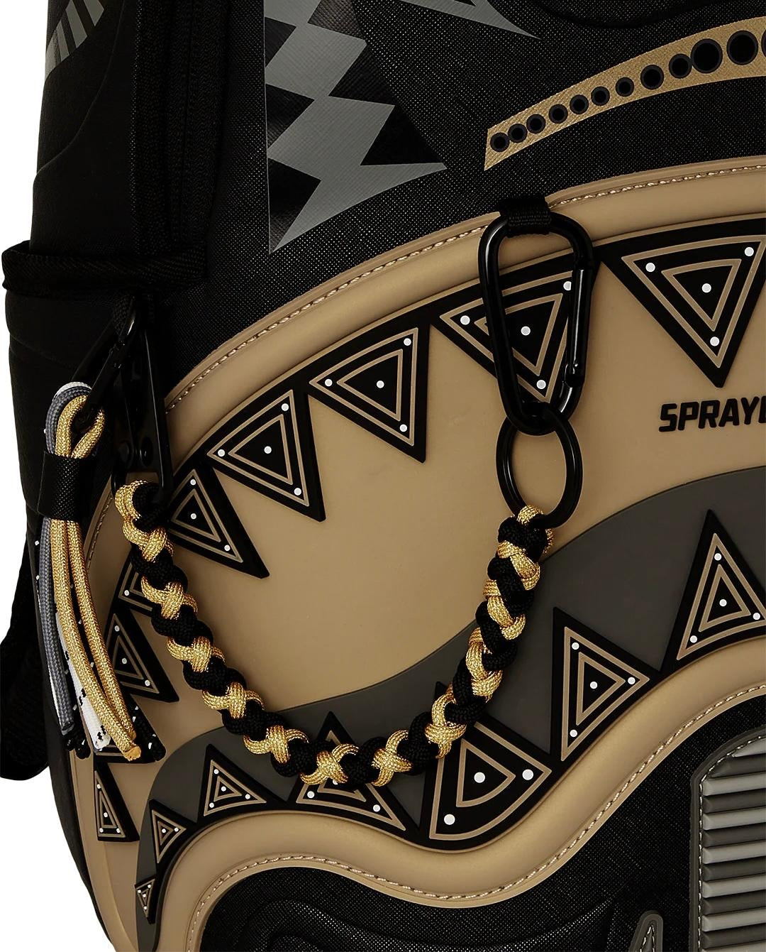 Zaino Sprayground nero AI Wonderland gold and black backpack