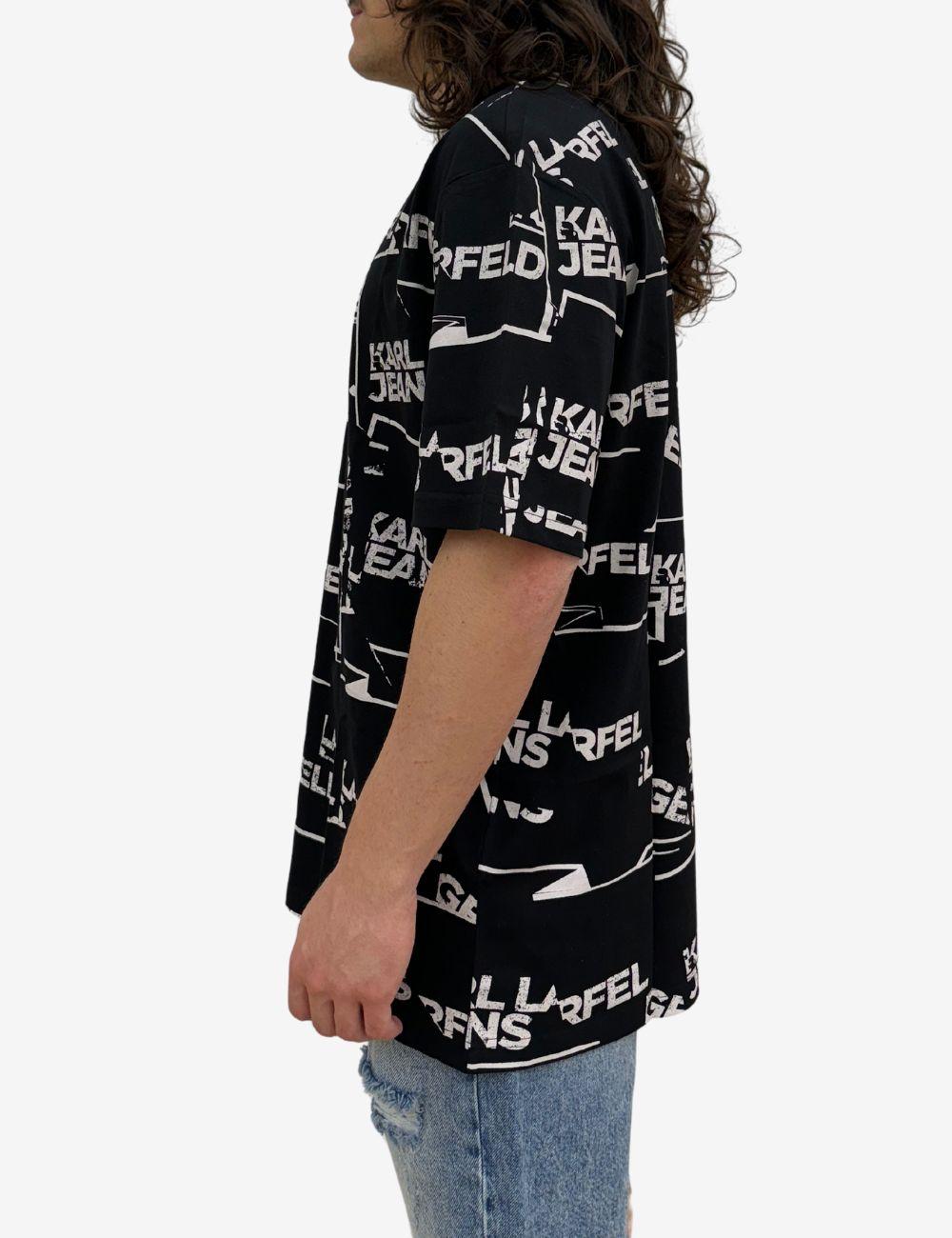 T-Shirt Karl Lagerfeld Jeans logata all-over uomo