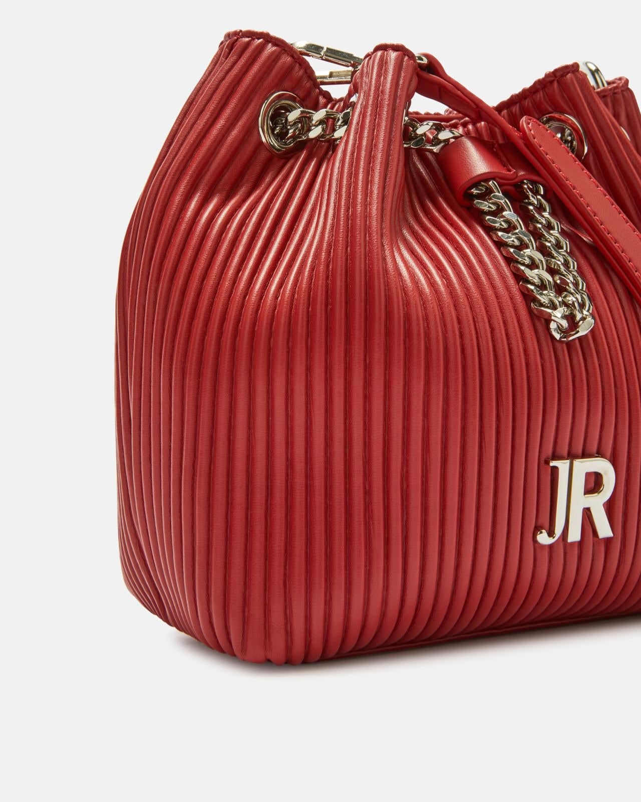 Borsa John Richmond bucket in plisse con tracolla donna