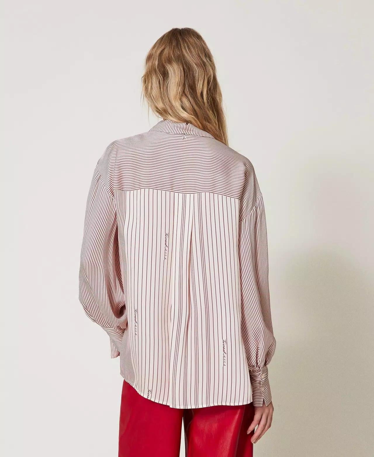 Camicia Twinset Actitude a righe con logo