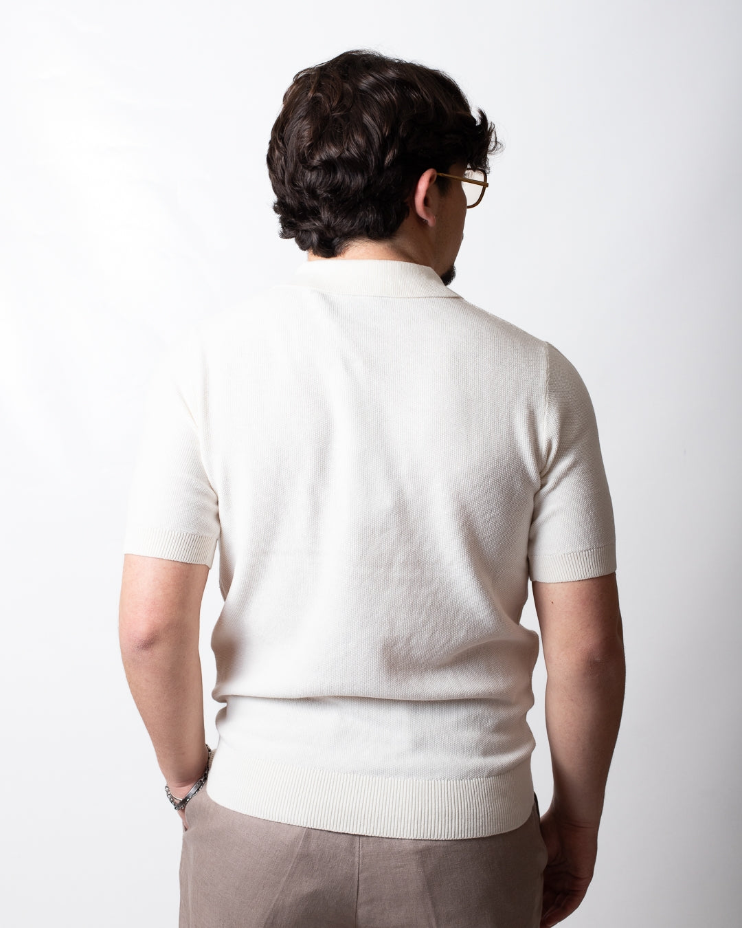 Polo Richmond X in maglia con fascia logata uomo