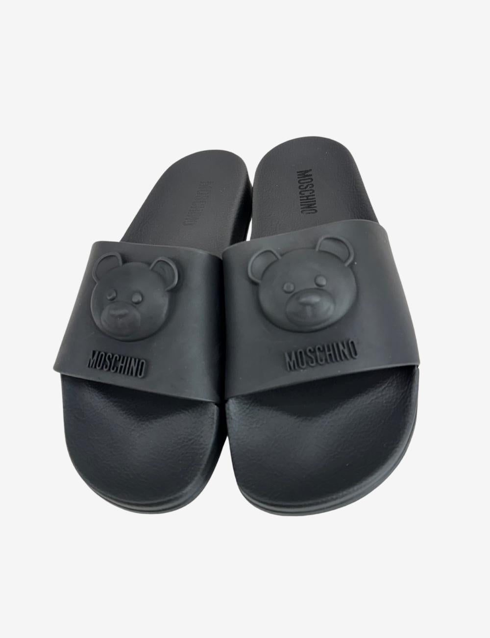 Ciabatte Moschino con logo Teddy Bear in rilievo uomo