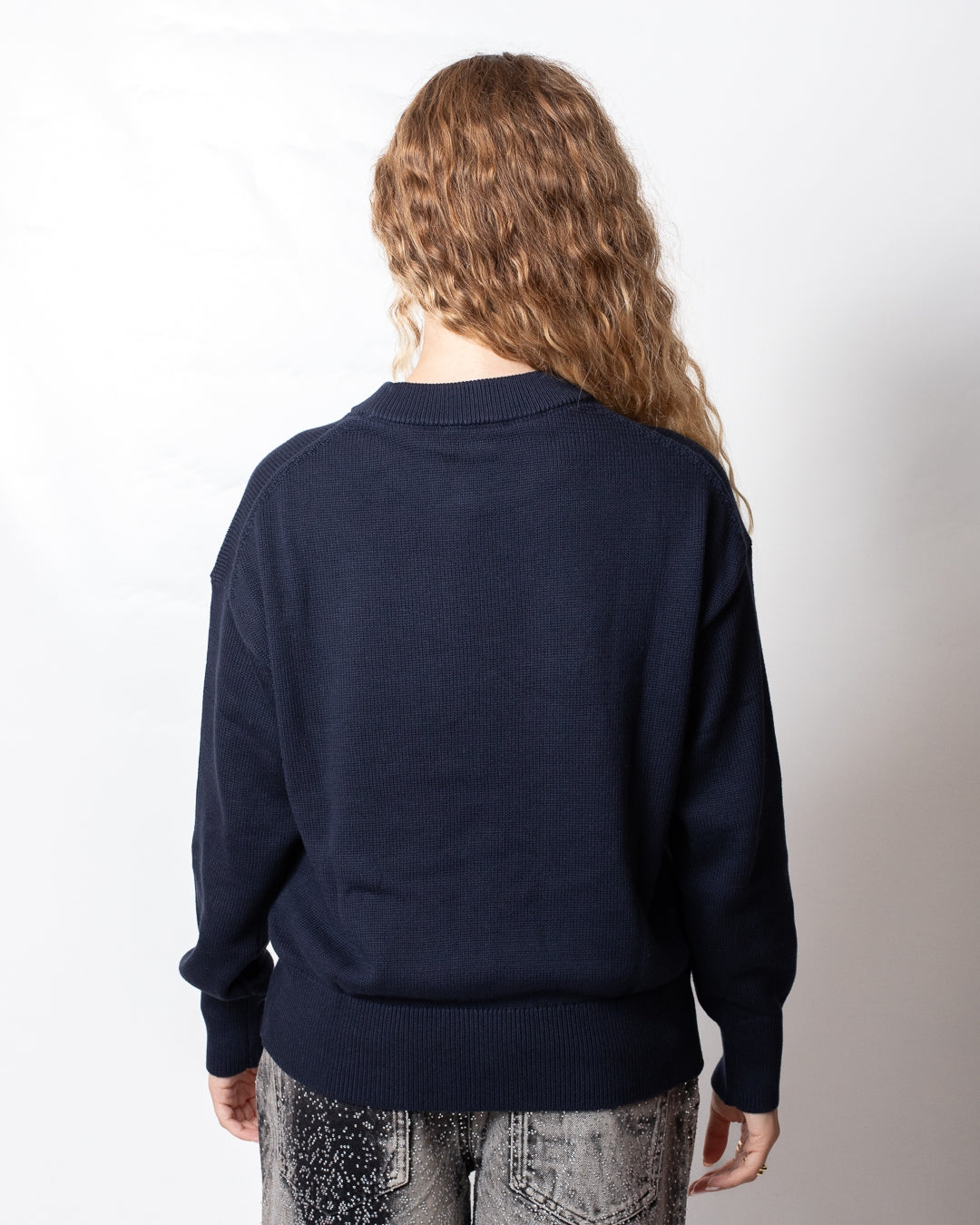 Maglia Calvin Klein Jeans girocollo con logo a contrasto donna