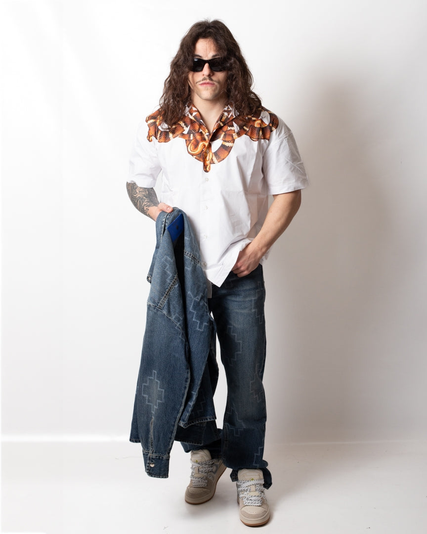 Camicia Marcelo Burlon "Iconic Snake" uomo