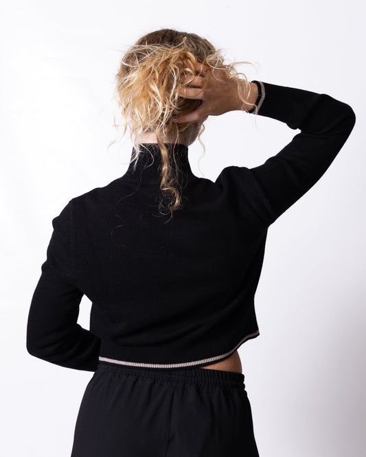 Maglia Palm Angels in lana full zip con logo ricamato