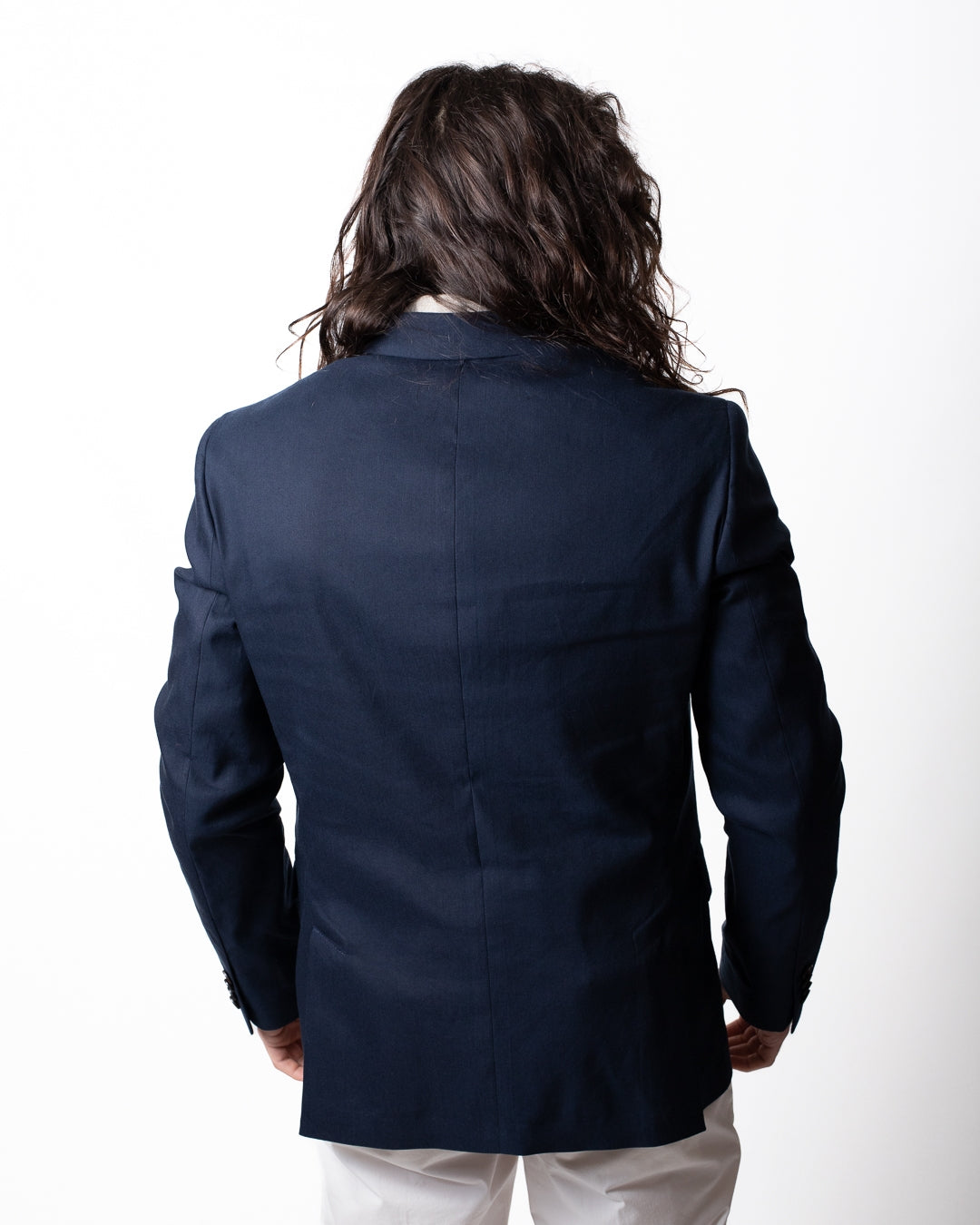 Giacca blazer Calvin Klein monopetto in misto lino uomo