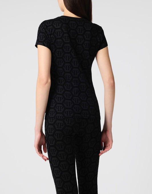T-Shirt Philipp Plein "Jacquard Monogram" donna