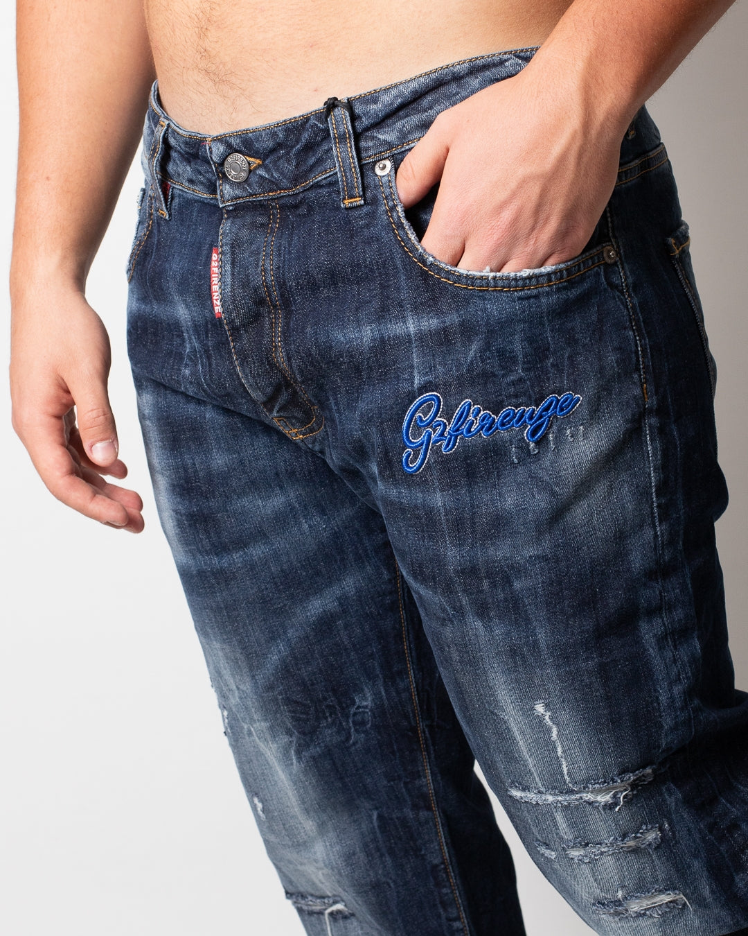 Jeans G2 Firenze "Blue Cobalto" slim uomo