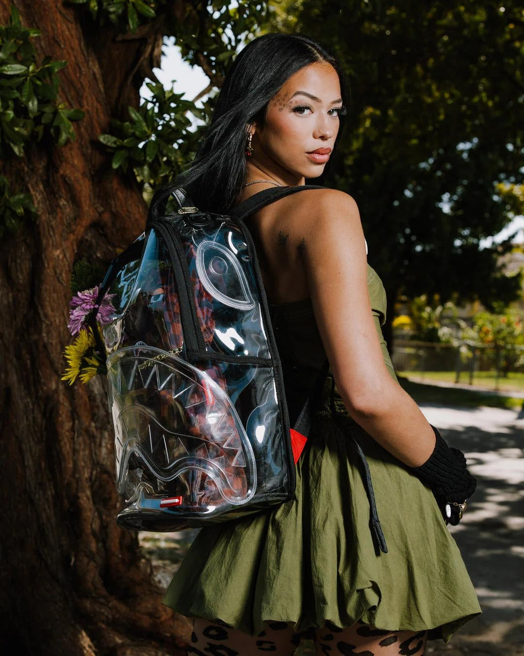 Zaino Sprayground trasparente Clear bear dlx backpack