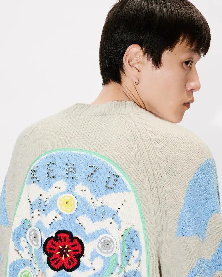 Cardigan Kenzo Paris "Pachinko" in misto lana