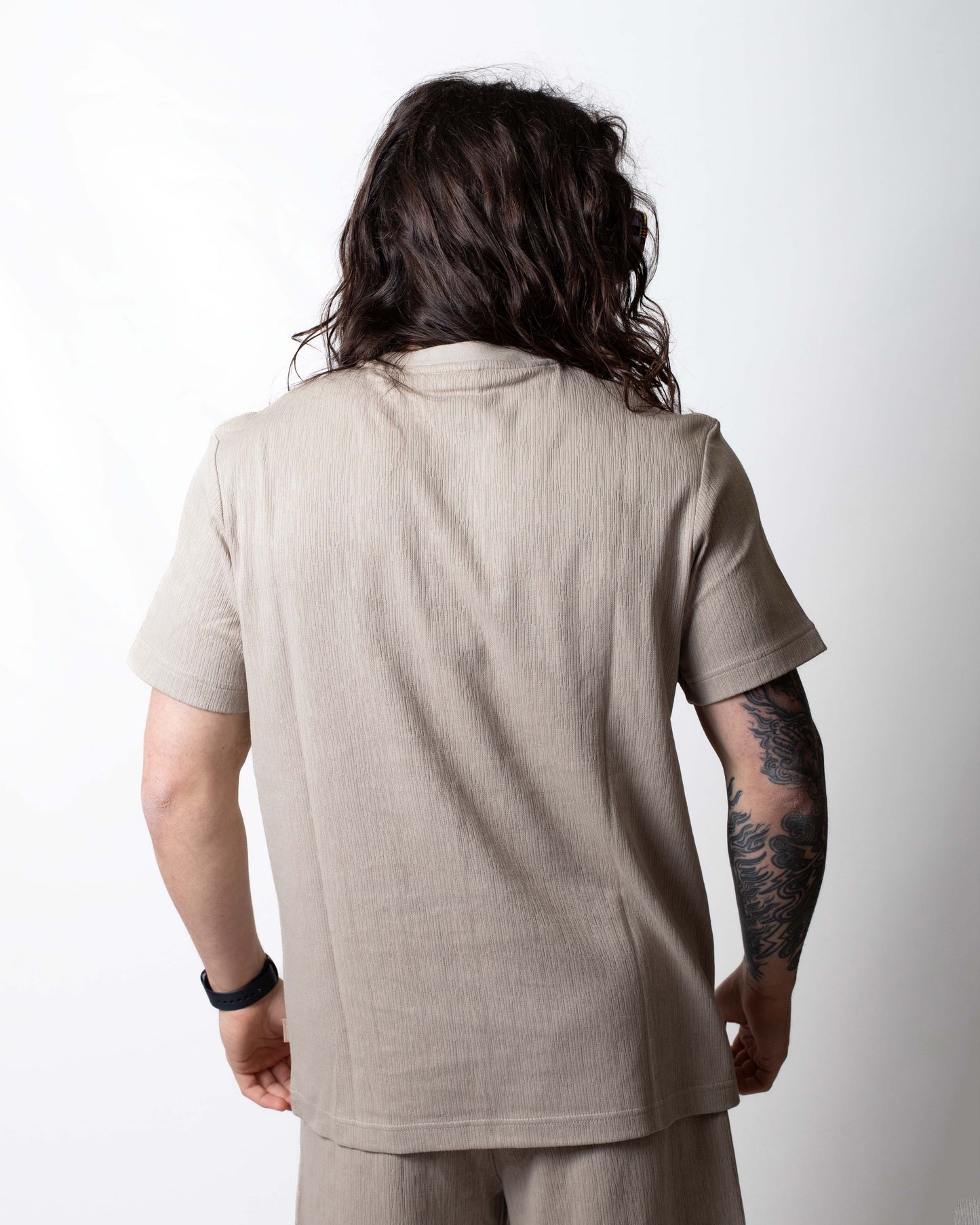 T-Shirt Calvin Klein texturizzata in misto cotone uomo