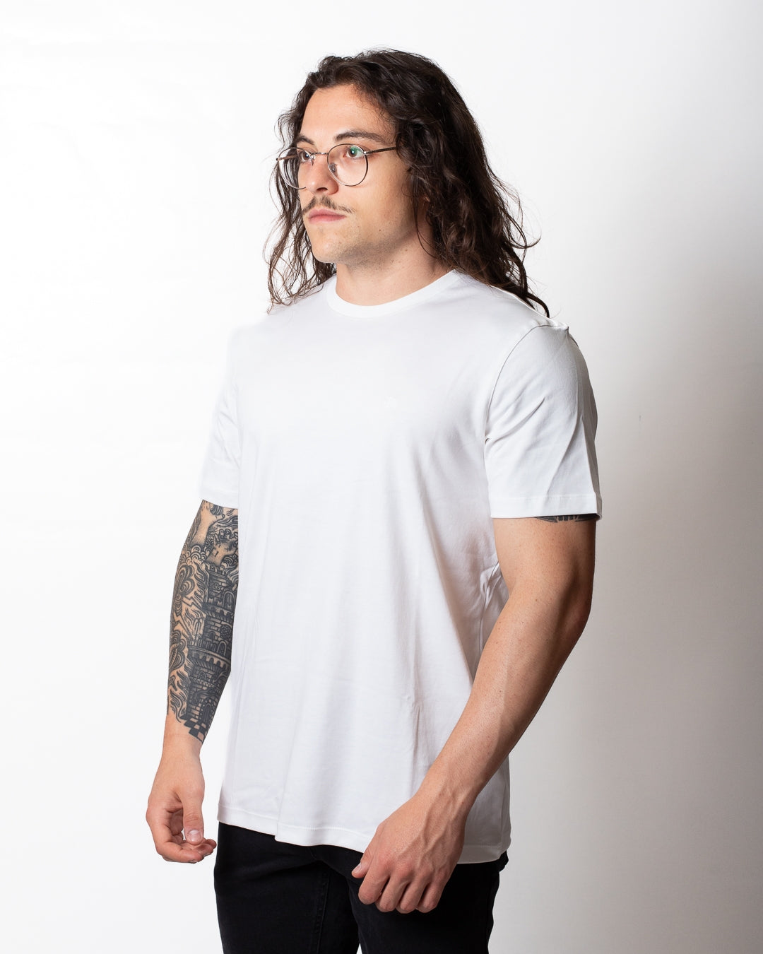 T-Shirt Calvin Klein in jersey con ricamo tono su tono uomo