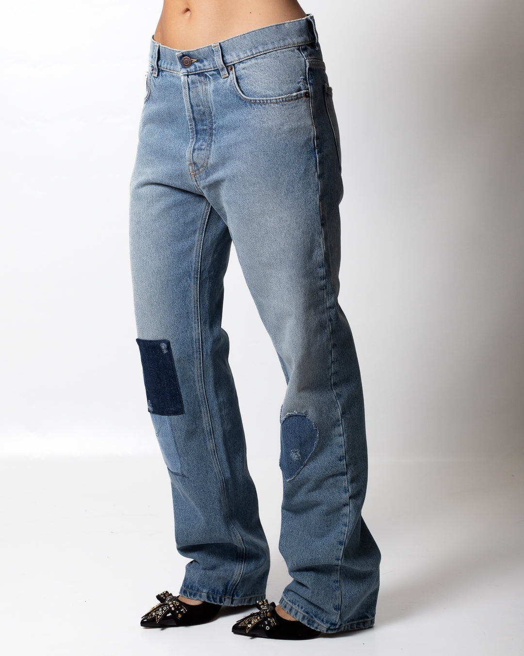 Jeans Moschino straight con patch