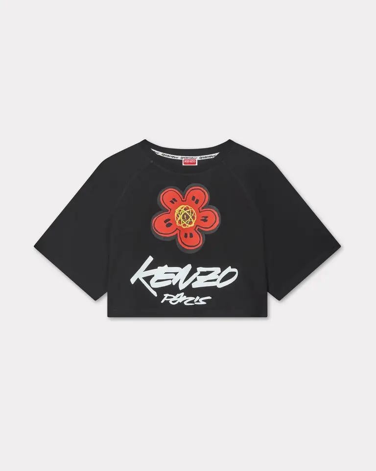 T-Shirt Kenzo Paris cropped "Futura Boxy" donna