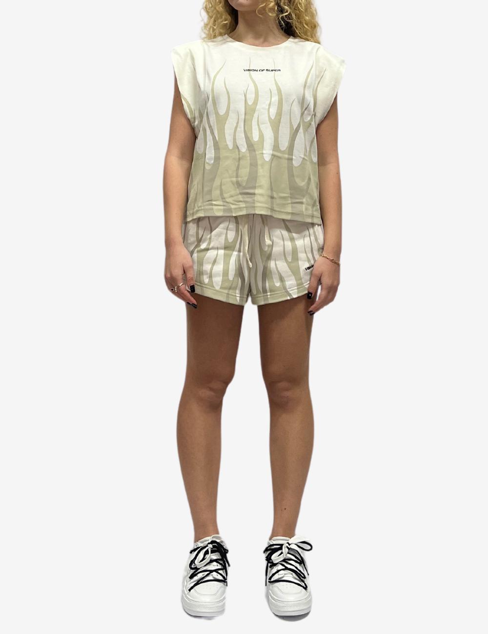 Short Vision of super con fiamme donna