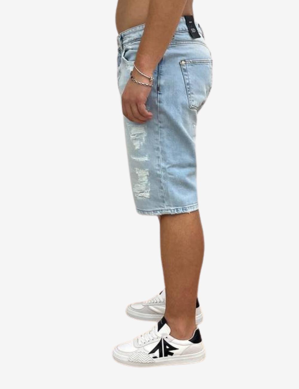 Bermuda John Richmond in denim uomo