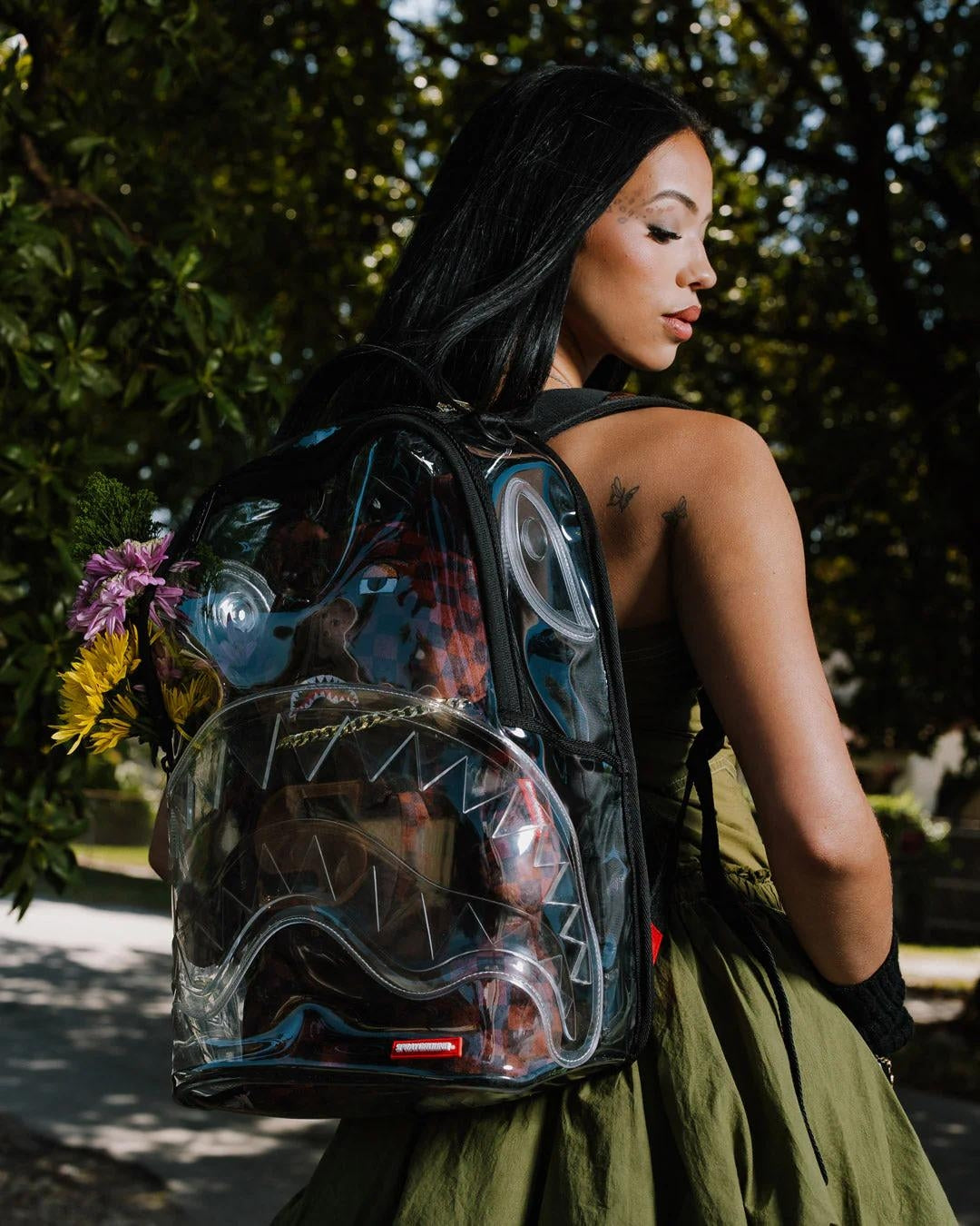 Zaino Sprayground trasparente Clear bear dlx backpack