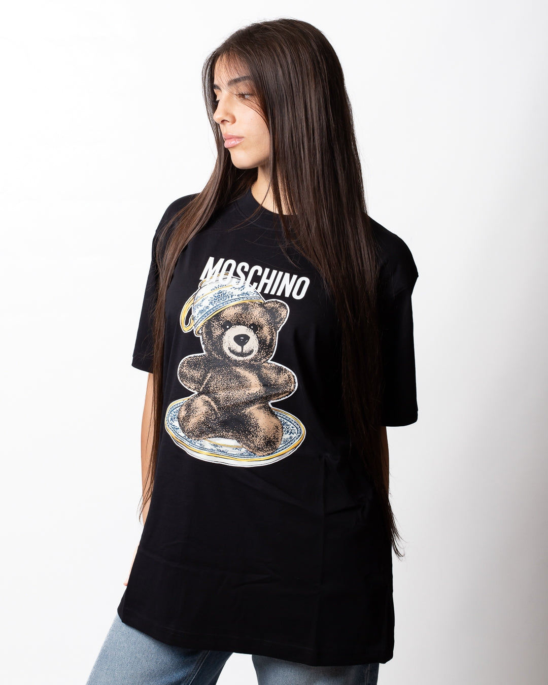 T-Shirt Moschino con stampa Teddy Bear e logo