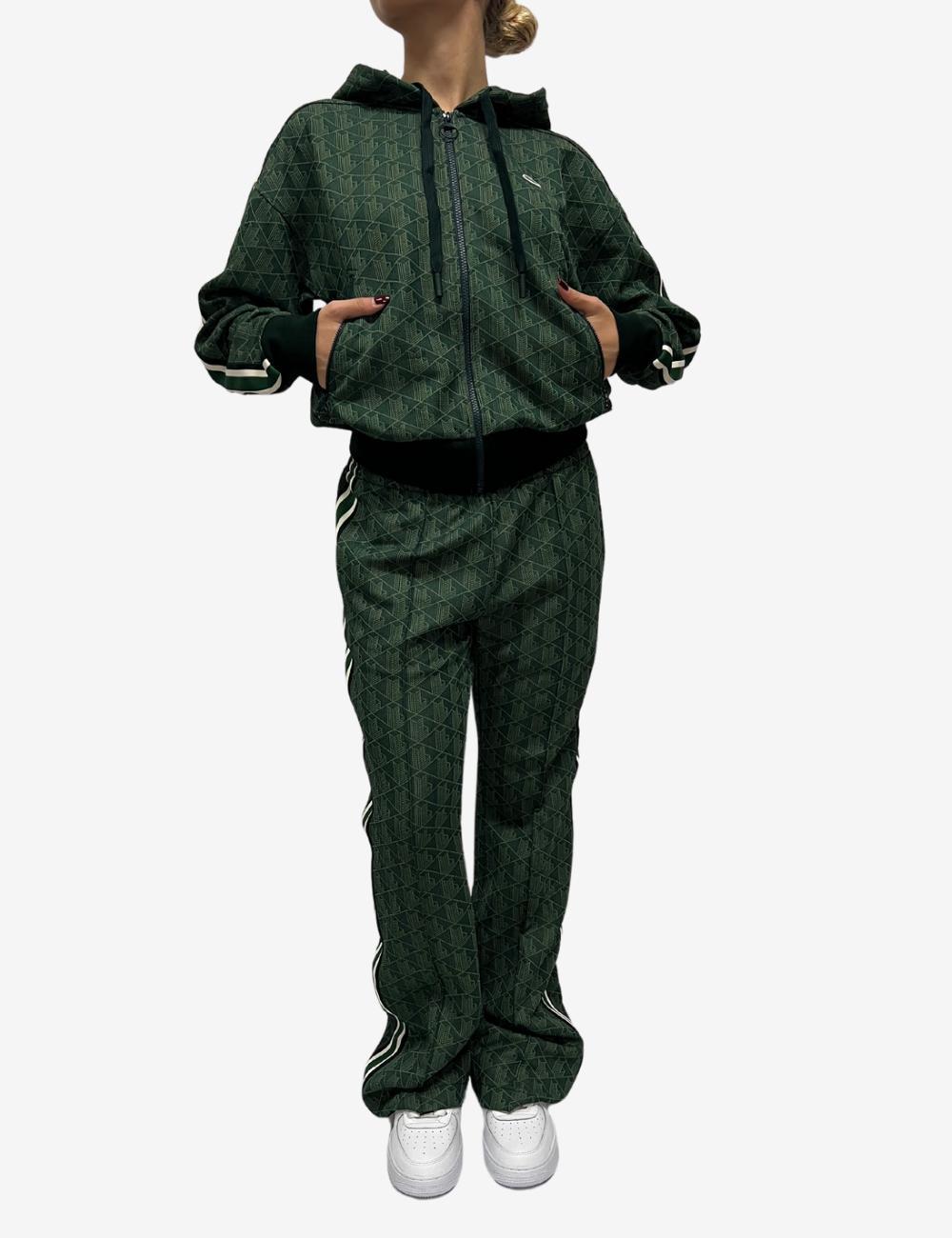 Pantalone Lacoste logato allover donna