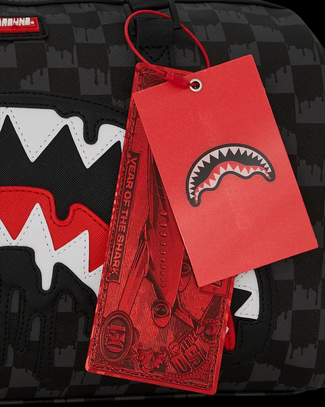 Borsa Sprayground nero Dripping sharks in paris mini duffle