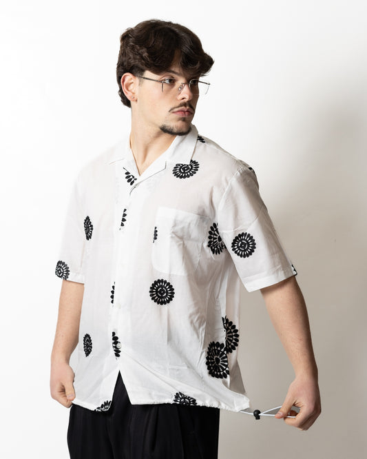 Camicia Daniele Alessandrini con ricami e coulisse uomo