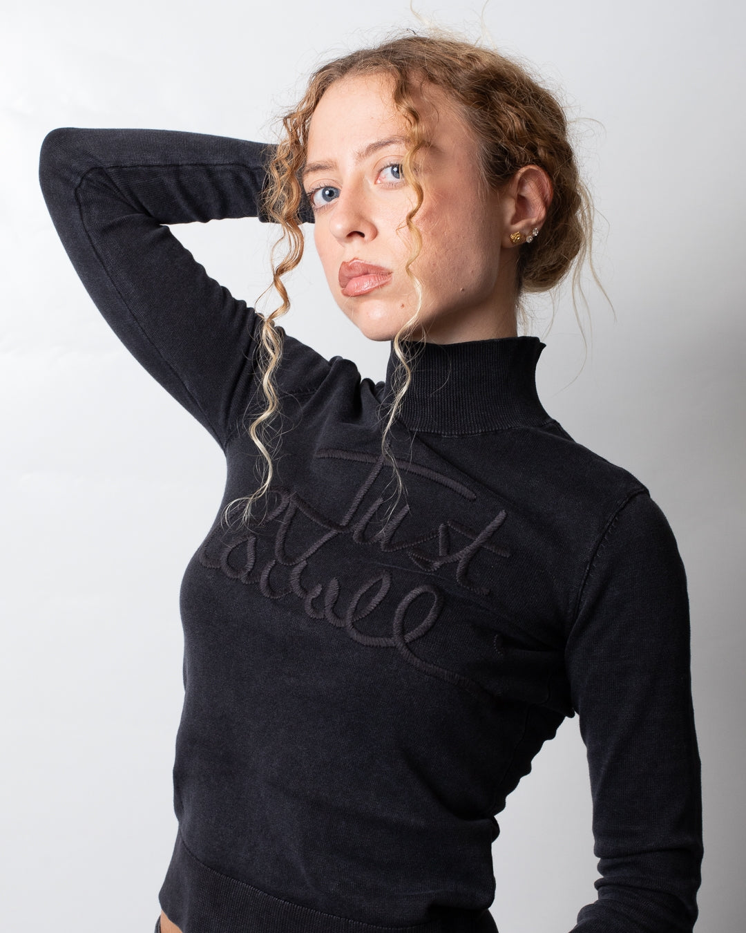 Maglia Just Cavalli lupetto con logo in rilievo donna